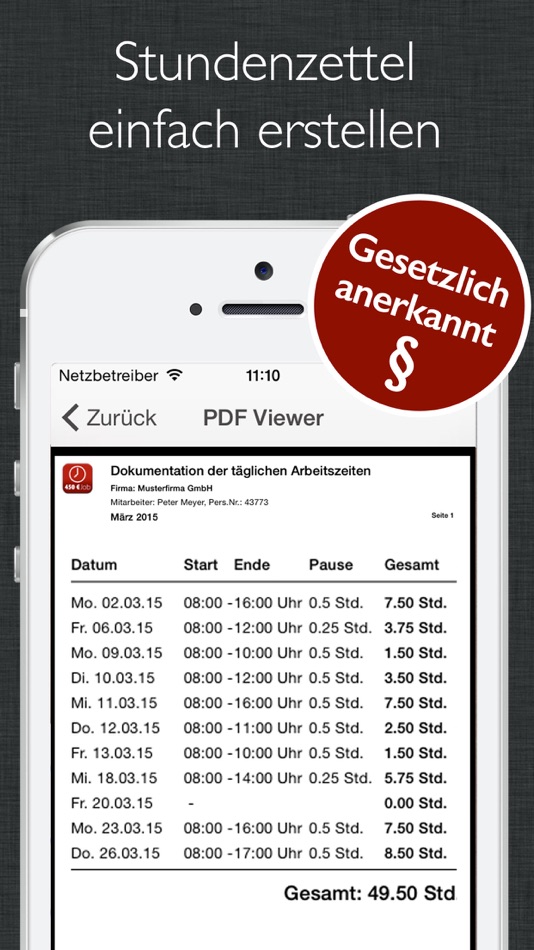 450 Euro Job Homeoffice Freie Zeiteinteilung 450 Euro Job - Zeiterfassung mit Stundenzettel (di Joachim Bruns