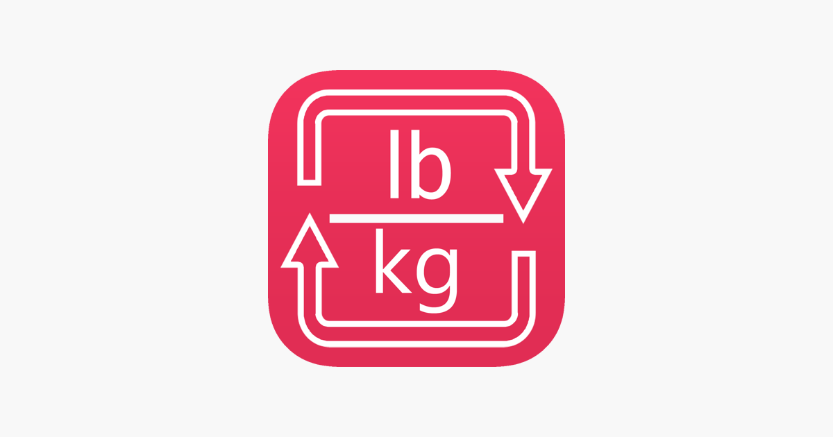 Pund til kilogram og kg til lb vægtomregning i App Store