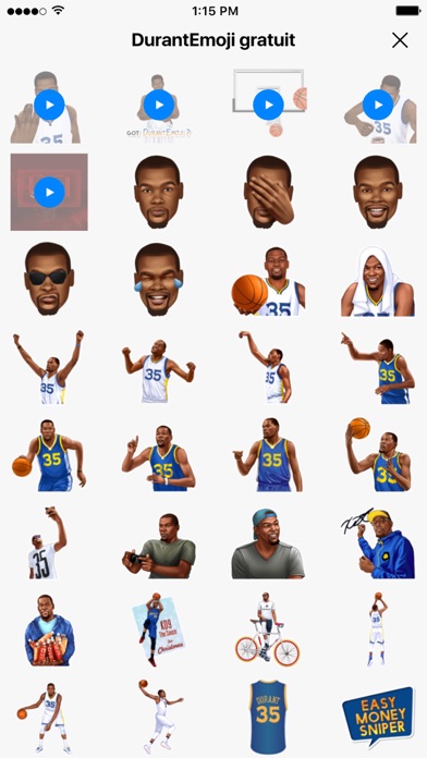 Screenshot #1 pour DurantEmoji by Kevin Durant