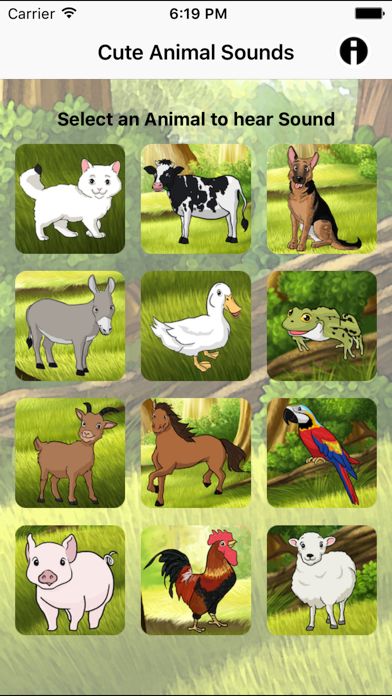 Screenshot #1 pour Cute Animal Sounds