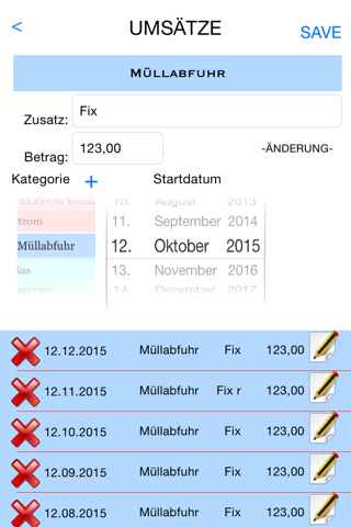 Geld Pro - Haushaltsbuch screenshot 4