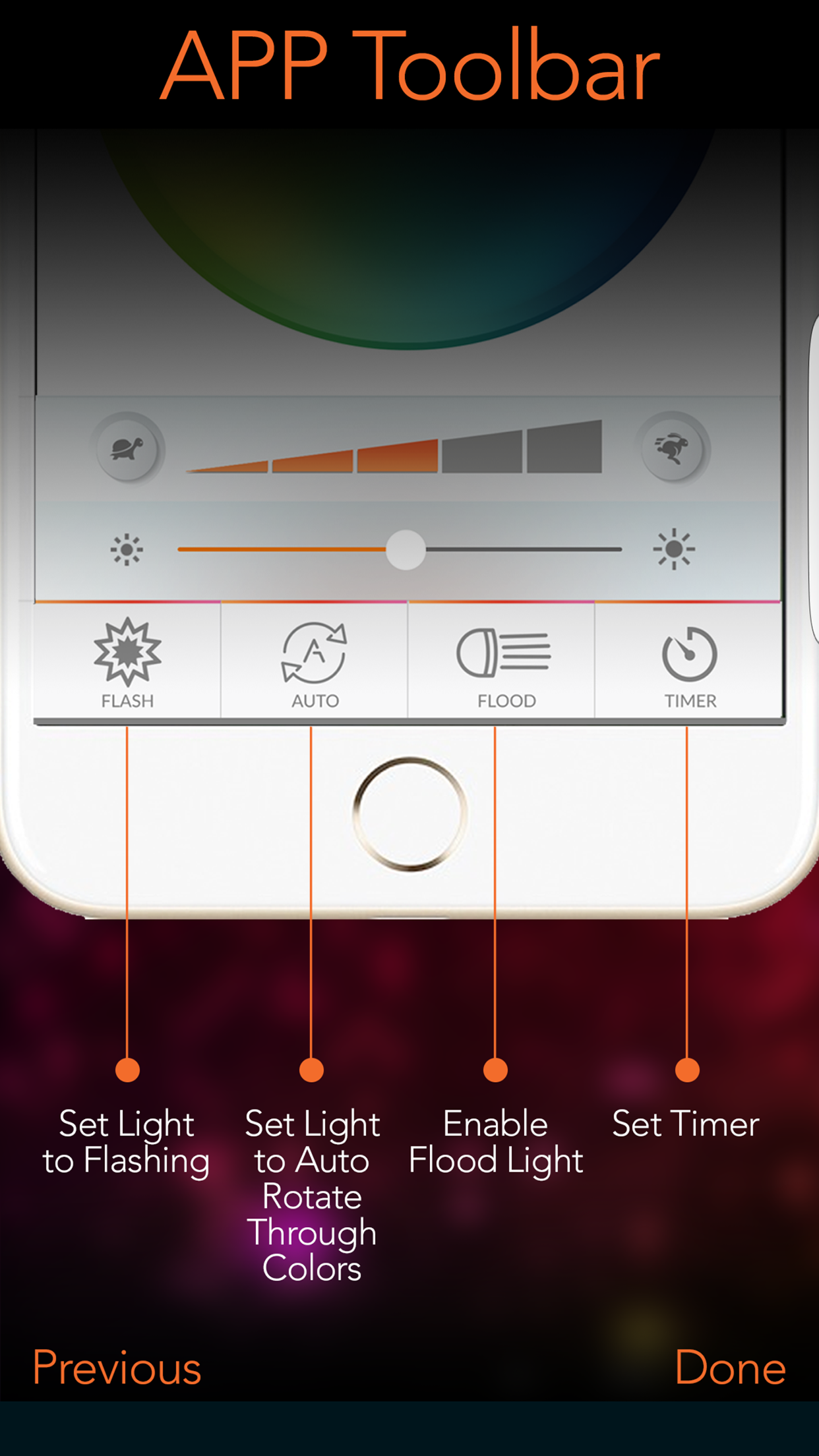 Night Stars Landscape Light Bluetooth Remote