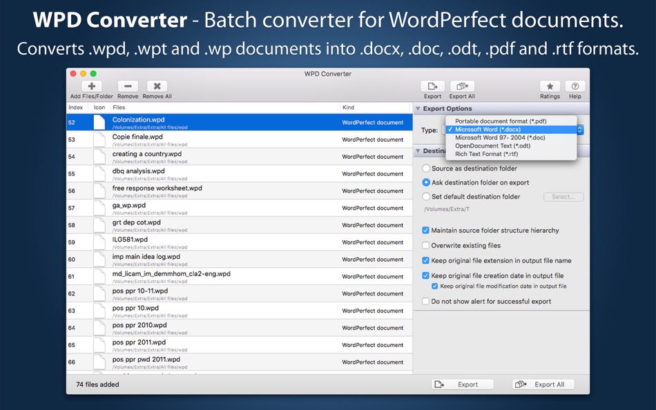 WPD Converter (macOS) 由: RootRise Technologies Pvt. Ltd. WPD Converter (macOS) 由: RootRise Technologies Pvt. Ltd.
