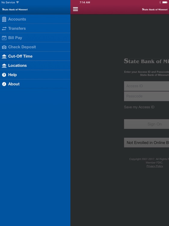 State Bank of Missouri for iPad