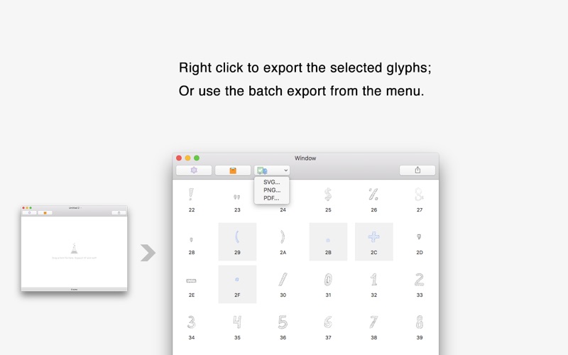 WebFont - Export glyphs to SVG