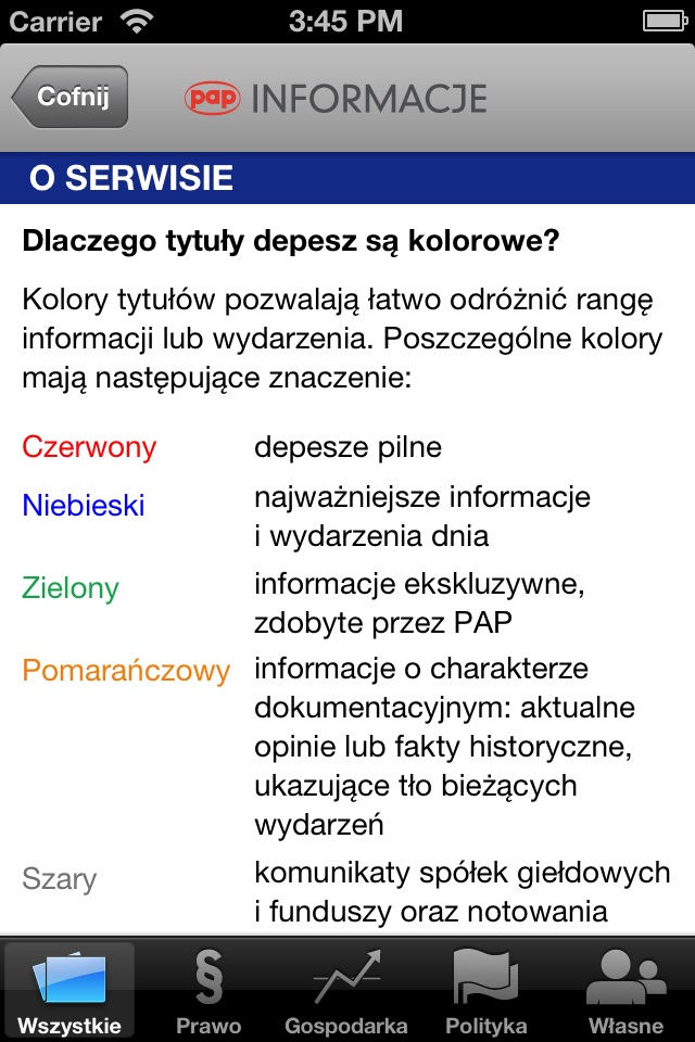 Informacje PAP screenshot 3