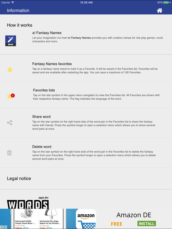 Screenshot #5 pour a! Fantasy Names
