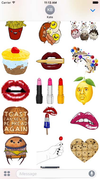 Lip Smacking - Redbubble sticker pack