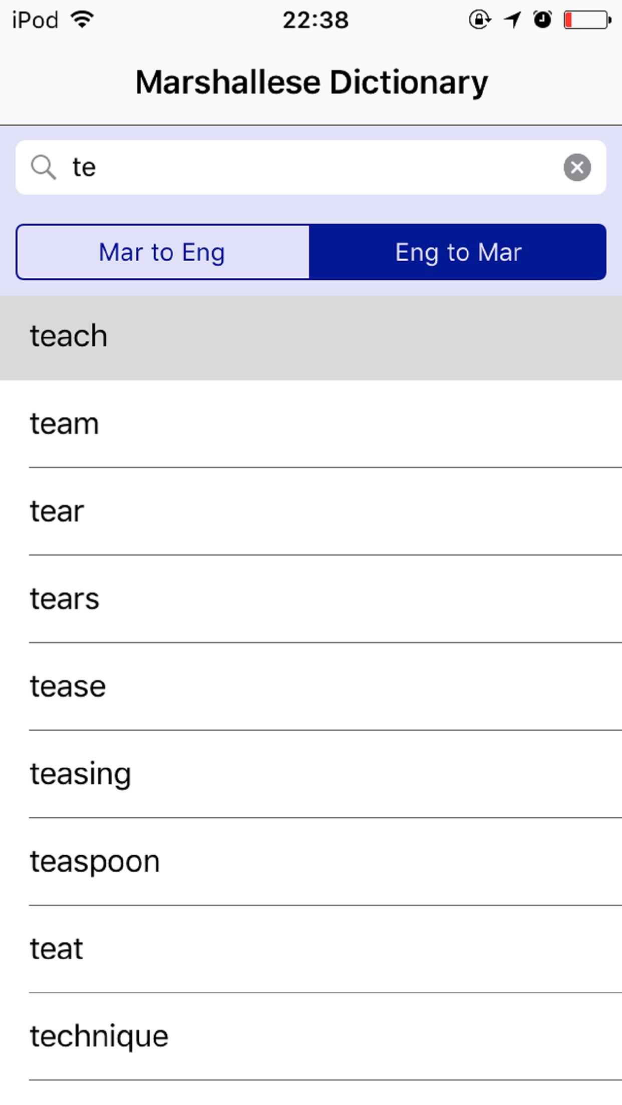 Marshallese Dictionary