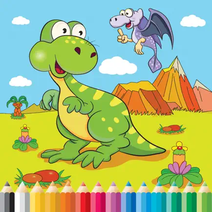 Динозавр Ферма Книжка-раскраска - Занятия для Kid Читы