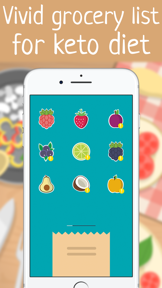 Keto diet app Low net carb food list for ketogenic screenshot