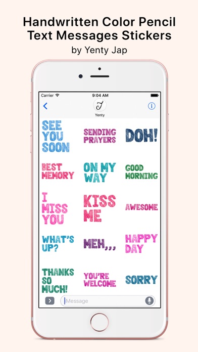 Handwritten Color Pencil Text Messages Stickersのスクリーンショット1 Handwritten Color Pencil Text Messages Stickersのスクリーンショット1