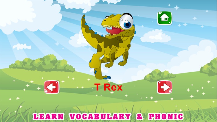 Dinosaur Free Kids Coloring Book - Vocabulary Game screenshot-3
