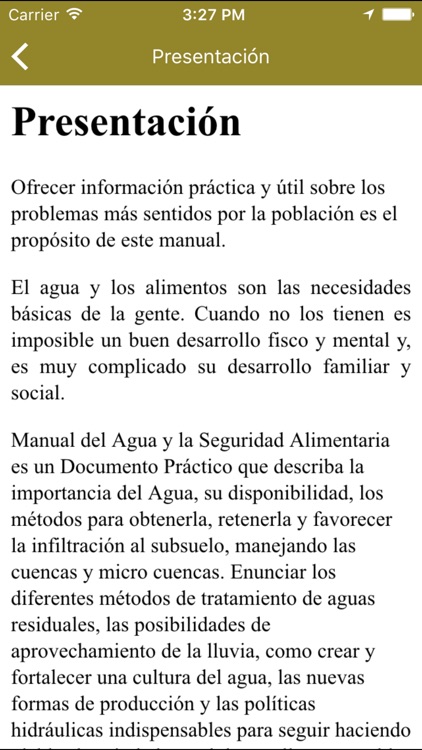 Manual del agua y seguridad alimentaria
