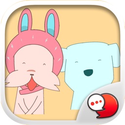 Dog and Cat is Friend Stickers By ChatStick