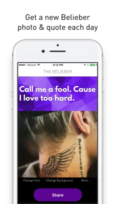 Bildschirmfoto 1 The Belieber: Photos and Quotes for Justin Bieber iphone