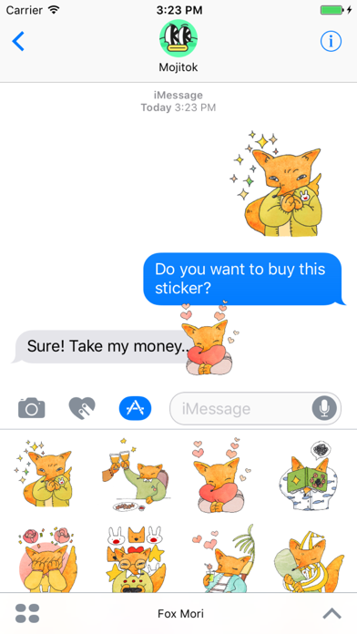 Screenshot #1 pour Fox Mori Stickers