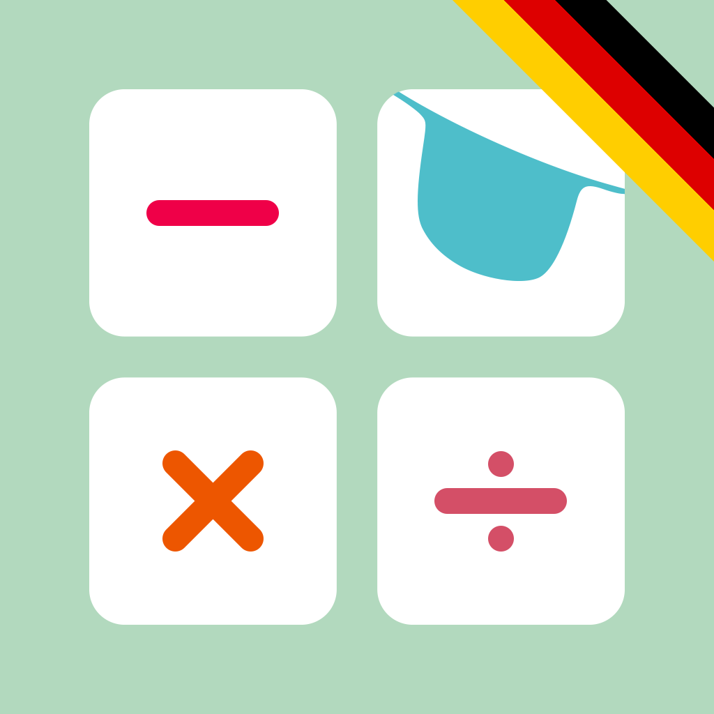Mathe 1. Klasse 2. klasse 3. klasse rechenaufgaben App Icon