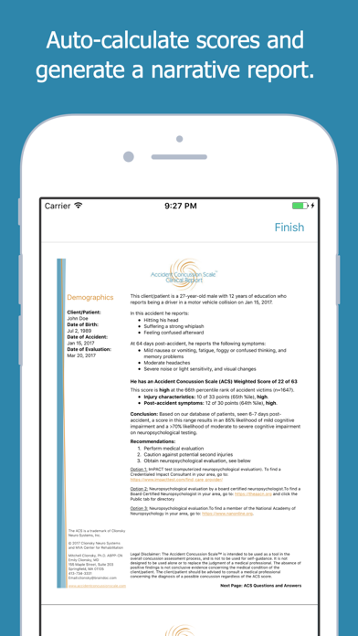 Screenshot #3 pour Accident Concussion Scale (ACS)