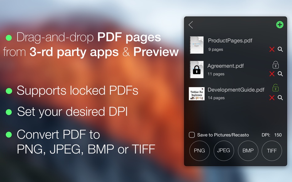 #3. Recasto - convert PDF to Images & Images to PDF! (macOS) 由: Sergii Iamkovyi