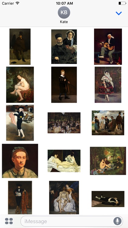 Edouard Manet Paintings for iMessage