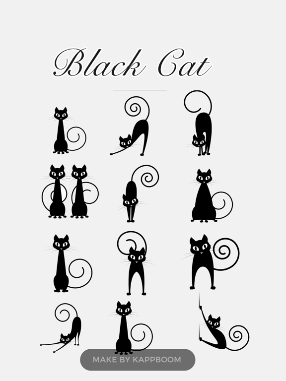 Screenshot #4 pour Black Cat Stickers!