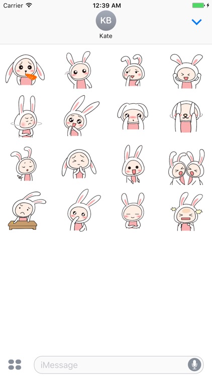 Lovely Rabbit Animated Stickers by Thiet Duong