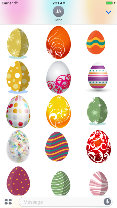 Easter Eggs Sticker for iMessageのおすすめ画像3