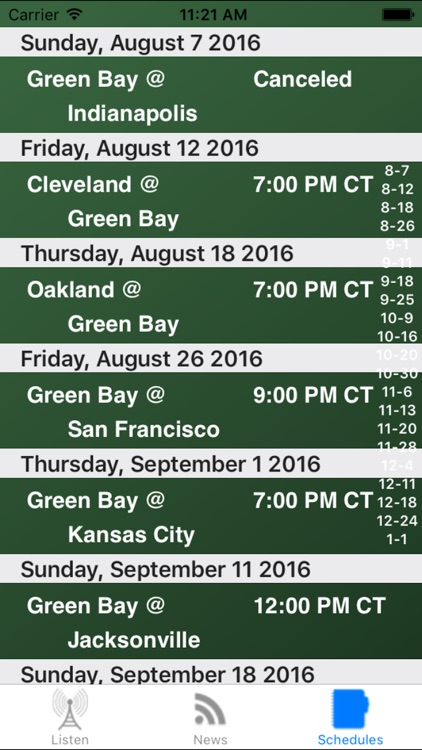 Green Bay Football - Radio, Scores & Schedule screenshot-3