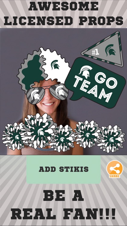 Michigan State Spartans Photo Booth Stickers