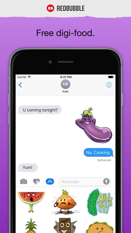 Digital Sticker All-stars: Food