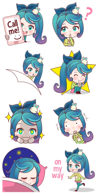 Mobile Girl Stickers