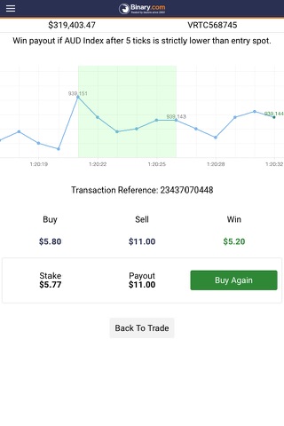 Binary.com Tick Trade screenshot 2