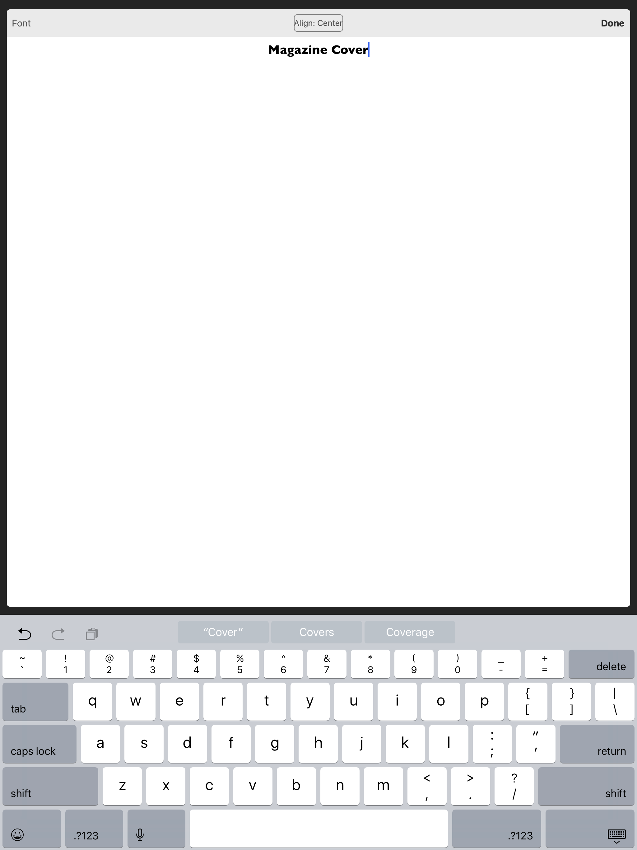 Magazine Cover - Filter, Add text style, 3D effect