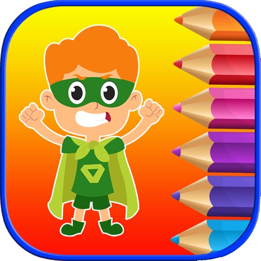 Superhero Coloring Book Pages - Learn to Painting