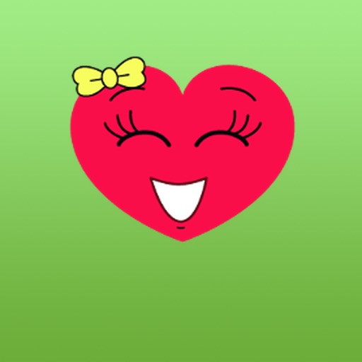 ANIMATED Cute Heart Girl Stickers icon