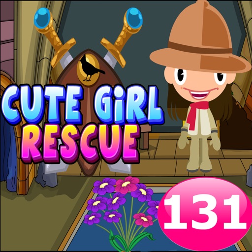 Cute Girl Rescue Game 131 icon