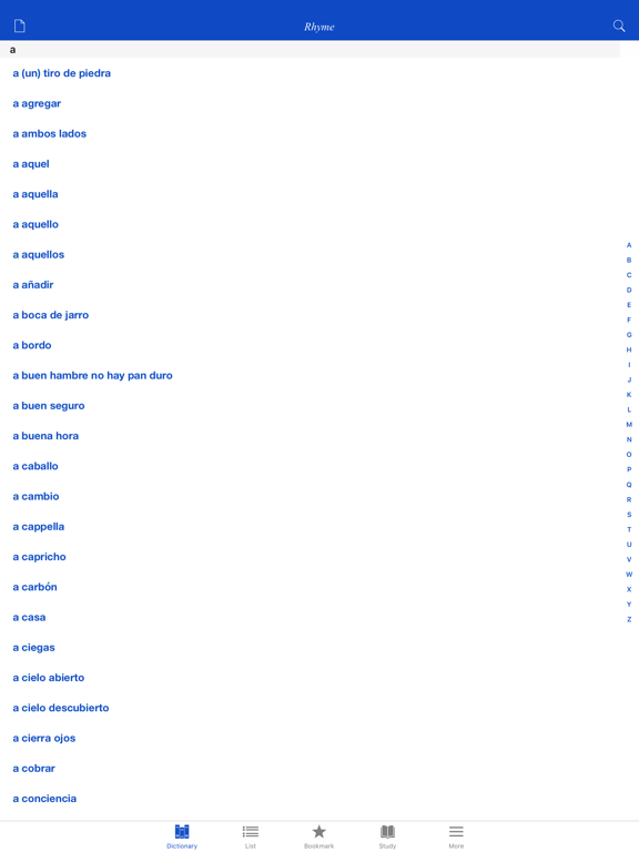 Screenshot #4 pour Spanish Rhyme Dictionary