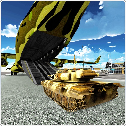 Army Airplane Tank Transporter 3D Icon