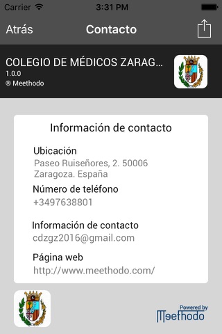 COLEGIO DE MÉDICOS ZARAGOZA screenshot 2