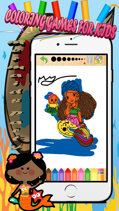 人魚の世界：子供のための着色ゲーム - ゲーム ベストフレンド 人気の無料ゲームアプリ 新着アプリのおすすめ画像1