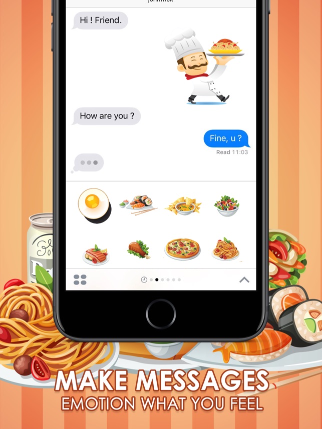 Art Emoji Food & Drink Stickers iMessage ChatStick by ChatStick