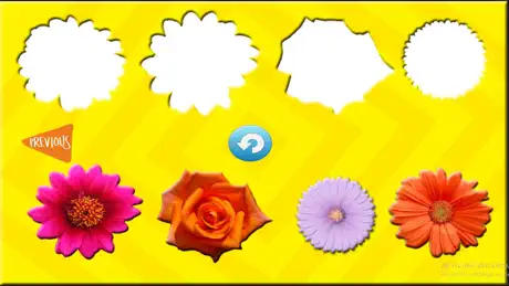 Fun Learning Flower Shapes Sorting game for kids