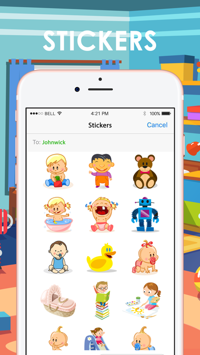 Screenshot #1 pour Baby Kids Emoji & Stickers for iMessage ChatStick