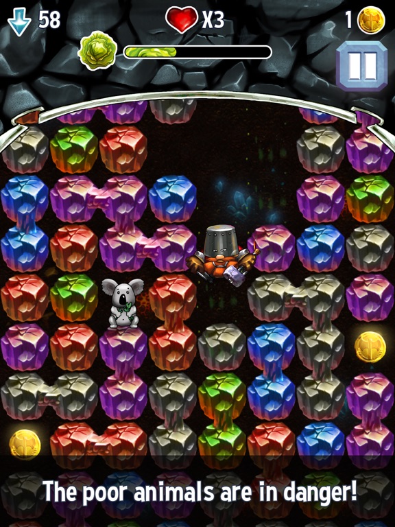 Screenshot #2 for Boulder Rush - A hole lotta animals