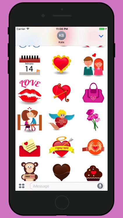 Valentine week love stickers 2017
