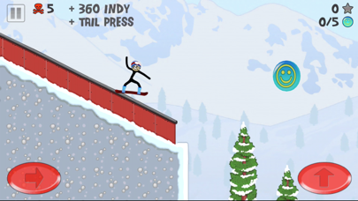 Stickman Snowboarder Free screenshot 2