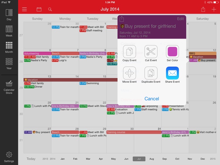Week Calendar for iPad