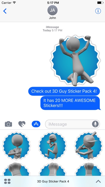 3D Guy Sticker Pack 4