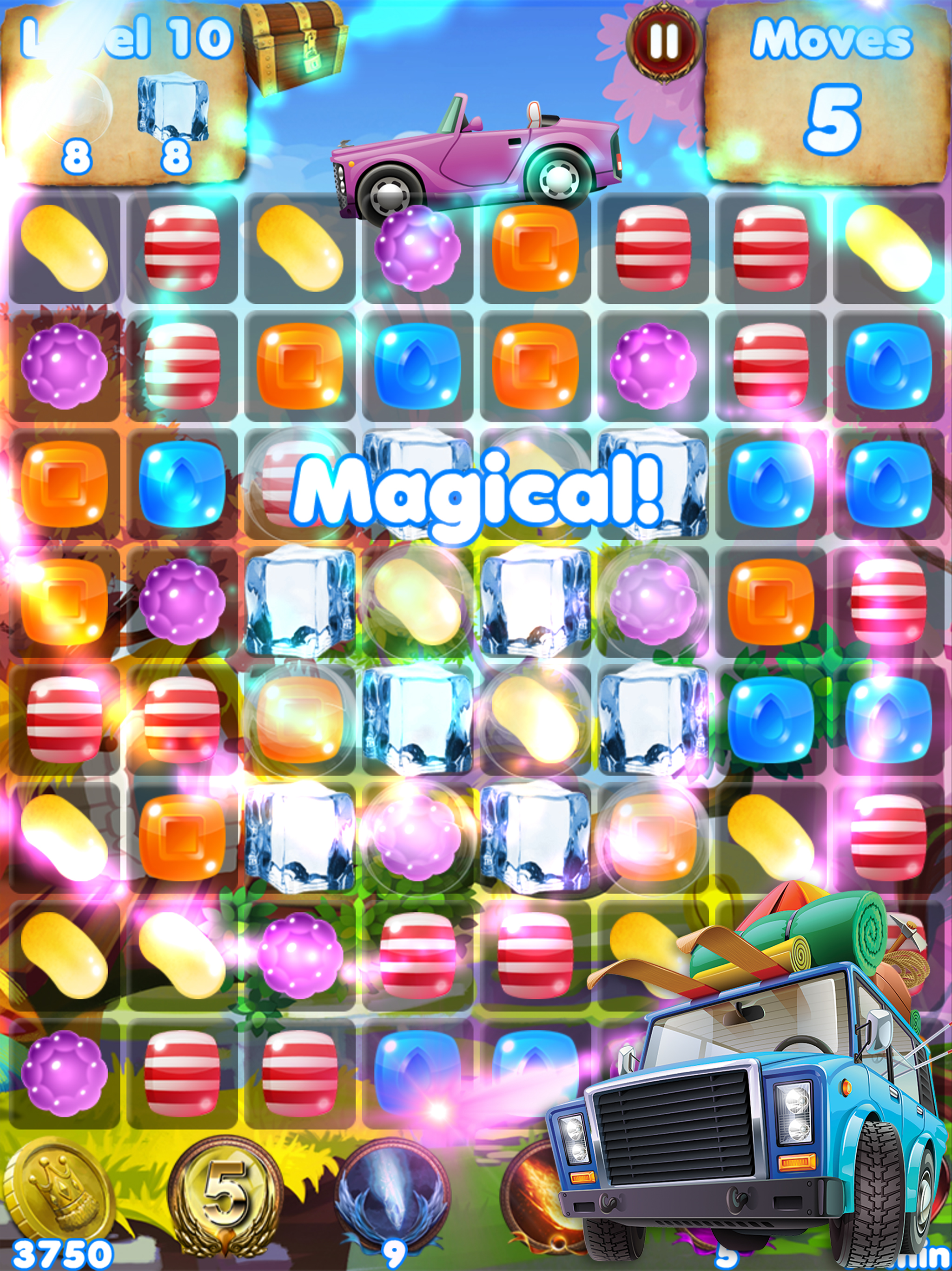 Candy Cars - fun games for kids & car games race